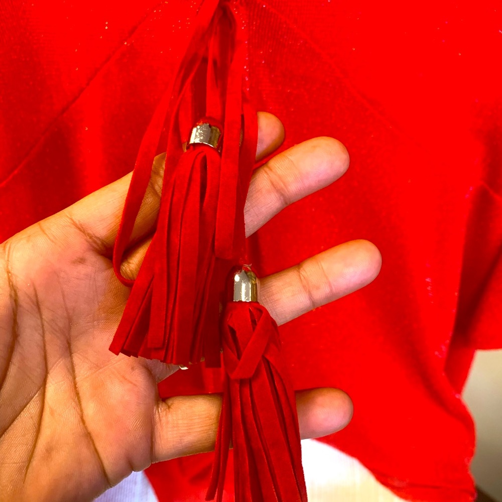 Holiday Red top ties